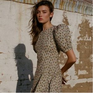 Doen BLAIR DRESS -- CRÈME FLEURS D'AVIGNON